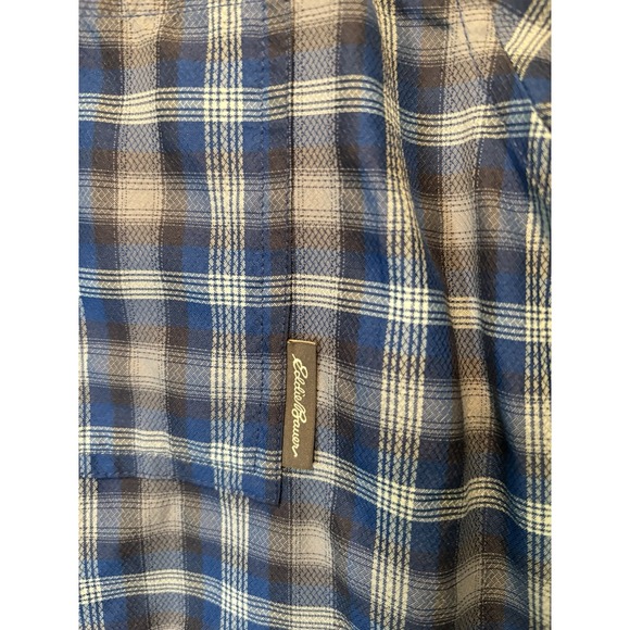 Eddie Bauer Shirt Mens Sz XL Plaid Vented Fishing Sport Shop Button - Picture 8 of 10
